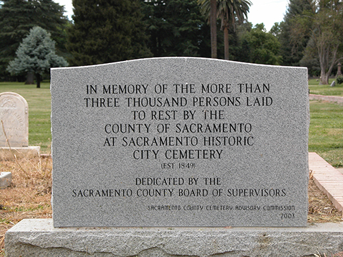 Sacramento Historic City Cemetery headstone image